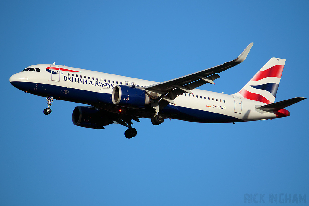 Airbus A320-251NSL NEO - G-TTND - British Airways