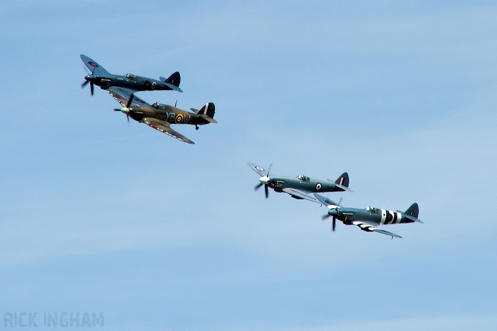 Hawker Hurricane MkII - LF363 + Supermarine Spitfire PR19 - PS853 + PM631 + PS915 - RAF