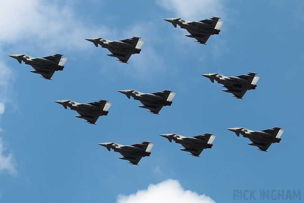 Eurofighter Typhoon FGR4 - ZK342 + ZJ939 + ZJ942 + ZK346 + ZK331 + ZK316 + ZK353 + ZJ914 + ZJ920 - RAF