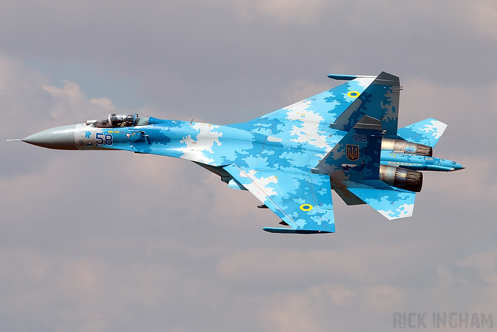 Sukhoi Su-27P Flanker - 58 Blue - Ukrainian Air Force