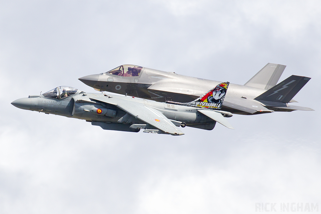 McDonnell Douglas AV-8B Harrier II - VA.1B-26 / 01-916 - Spanish Navy + Lockheed Martin F-35B Lightning II - ZM154 - RAF