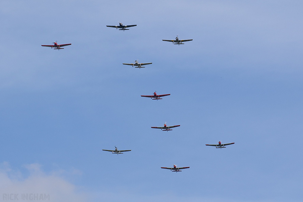 De Havilland Chipmunk 80th anniversary formation