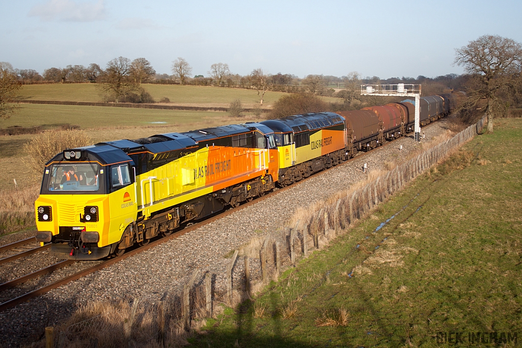 Class 70 - 70801 + Class 56 - 56078 - Colas Rail