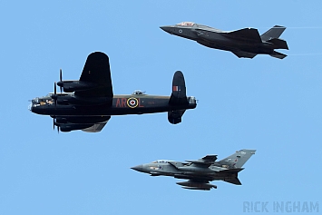 Avro Lancaster B1 - PA474 + Lockheed Martin F-35B Lightning II - ZM145 + Panavia Tornado GR4 - ZA607 - RAF