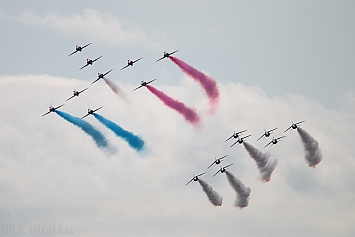 The Red Arrows with the Patrouille de France