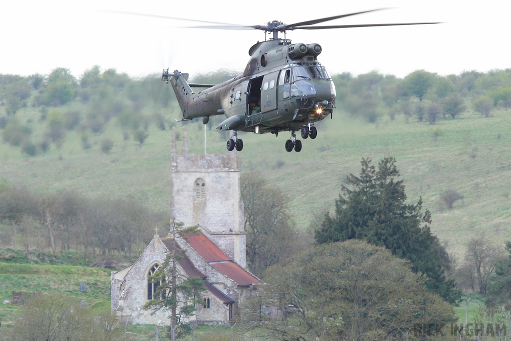 Westland Puma HC1 - XW219 - RAF + Imber Church