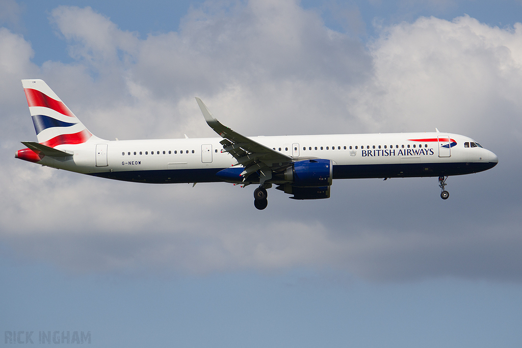 Airbus A321-251NX NEO - G-NEOW - British Airways