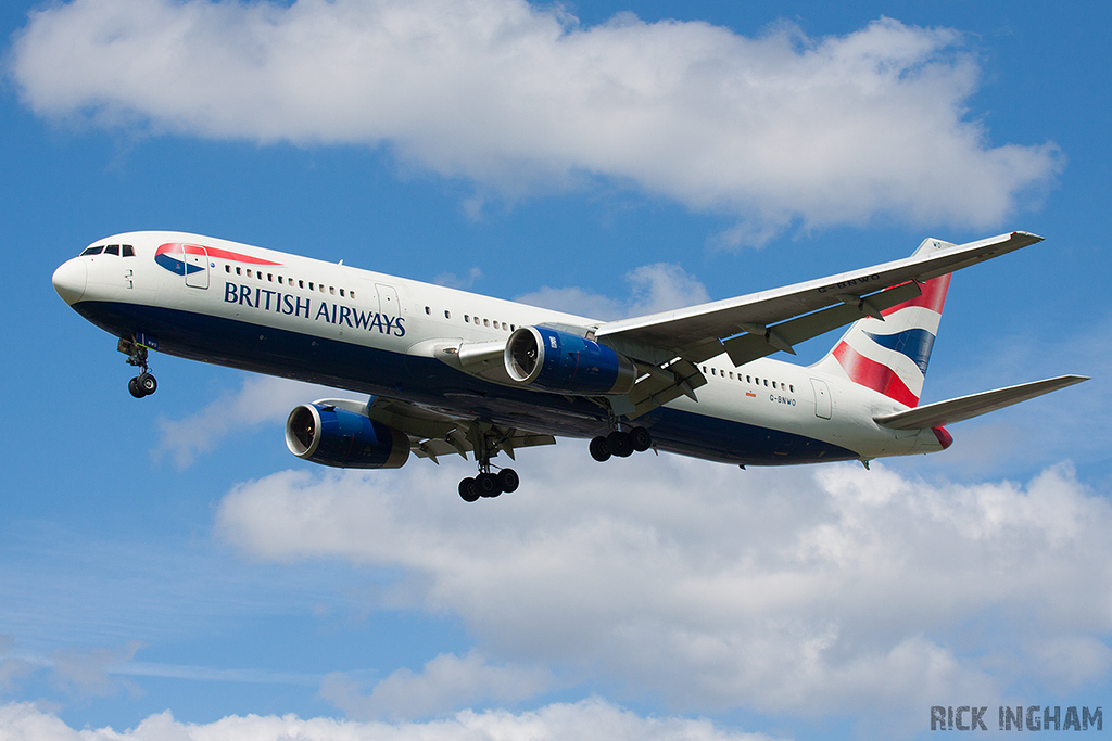 Boeing 767-336ER - G-BNWO - British Airways