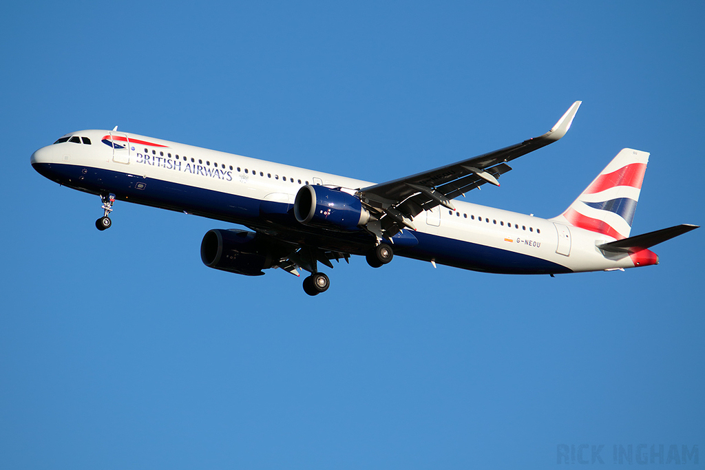 Airbus A321-251NX NEO - G-NEOU - British Airways