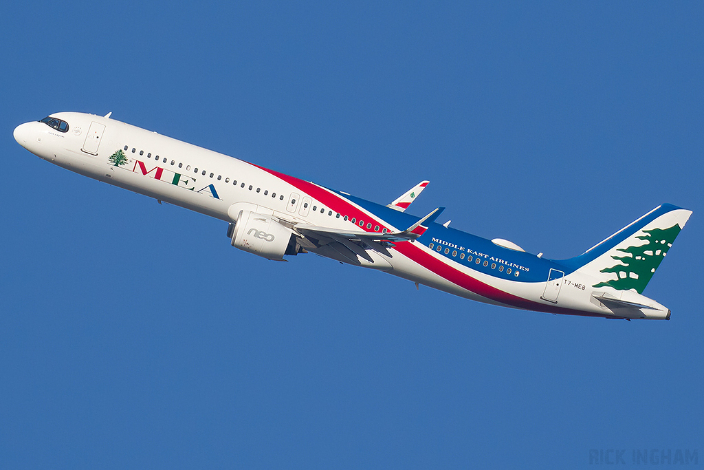 Airbus A321-271NX - T7-ME8 - MEA Middle East Airlines