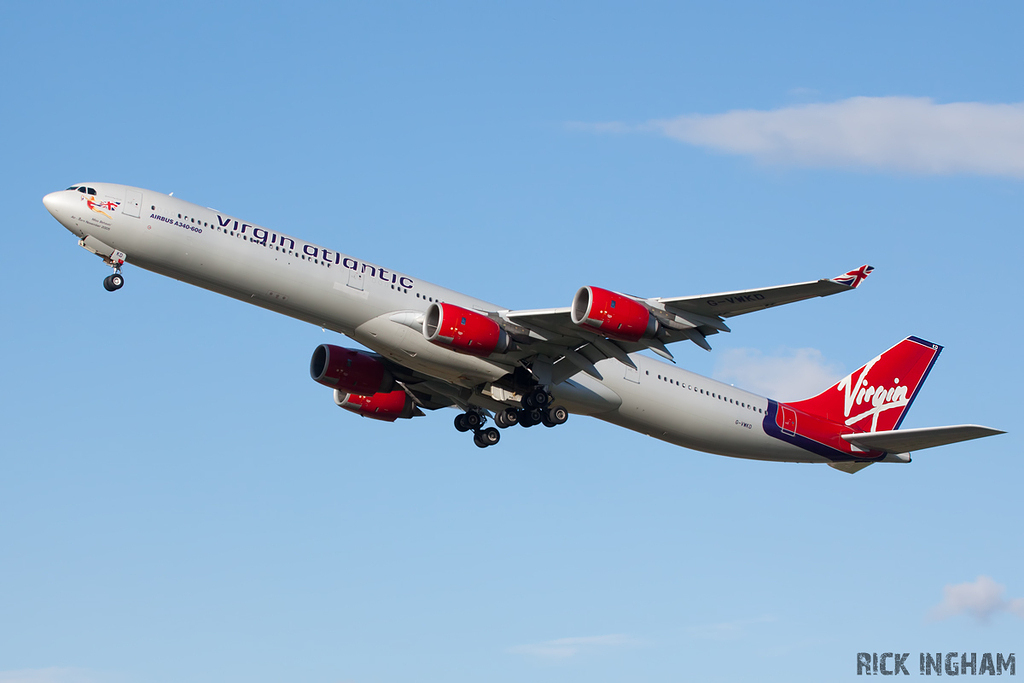 Airbus A340-642 - G-VWKD - Virgin Atlantic