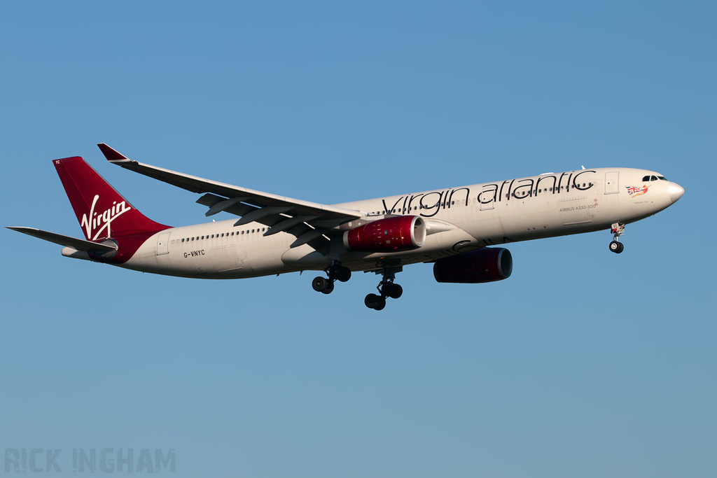 Airbus A330-343X - G-VNYC - Virgin Atlantic