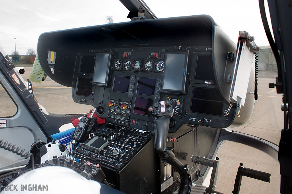 Cockpit of Eurocopter EC135 T2 - G-HBOB - Thames Valley & Chiltern Air Ambulance