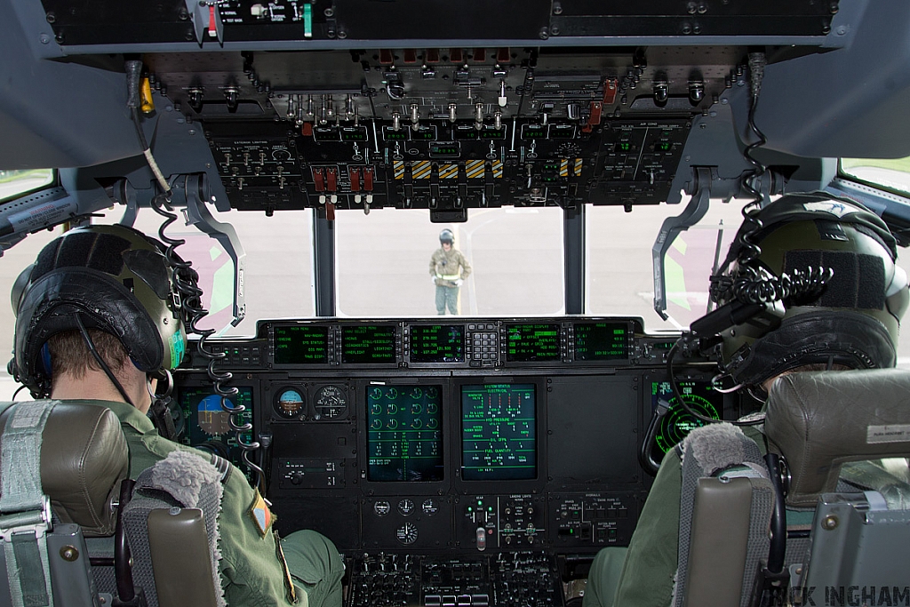 Cockpit of Lockheed C-130J Hercules C5 - ZH888 - RAF