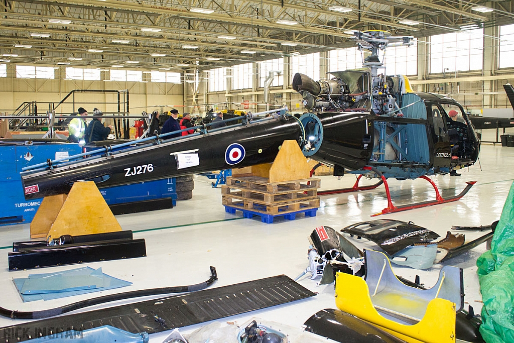 Wreck of Eurocopter Squirrel HT1 - ZJ276 - DHFS