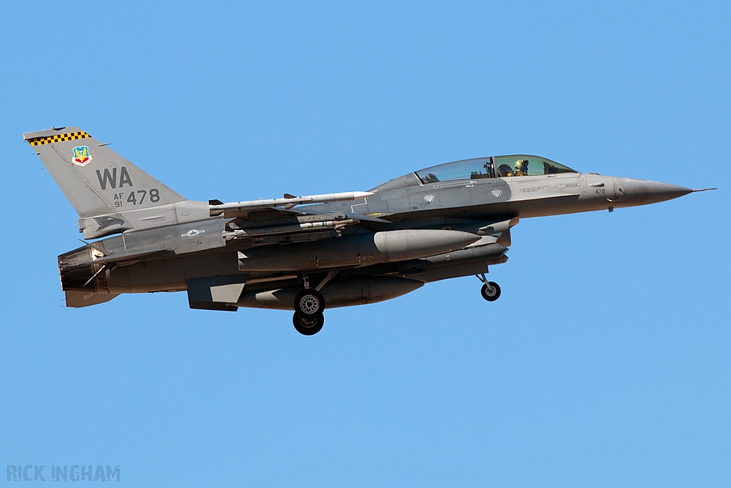 Lockheed Martin F-16D Fighting Falcon - 91-0478 - USAF