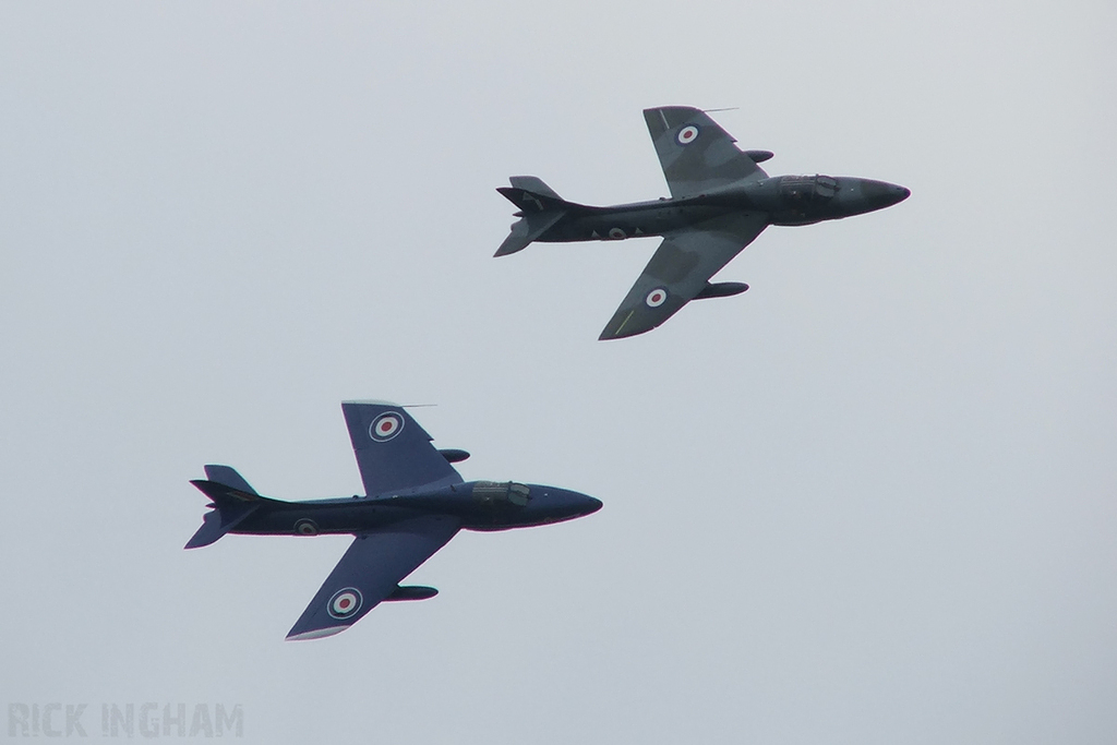 Hawker Hunter T7 - XL577/G-BXKF + WV372/G-BXFI - RAF