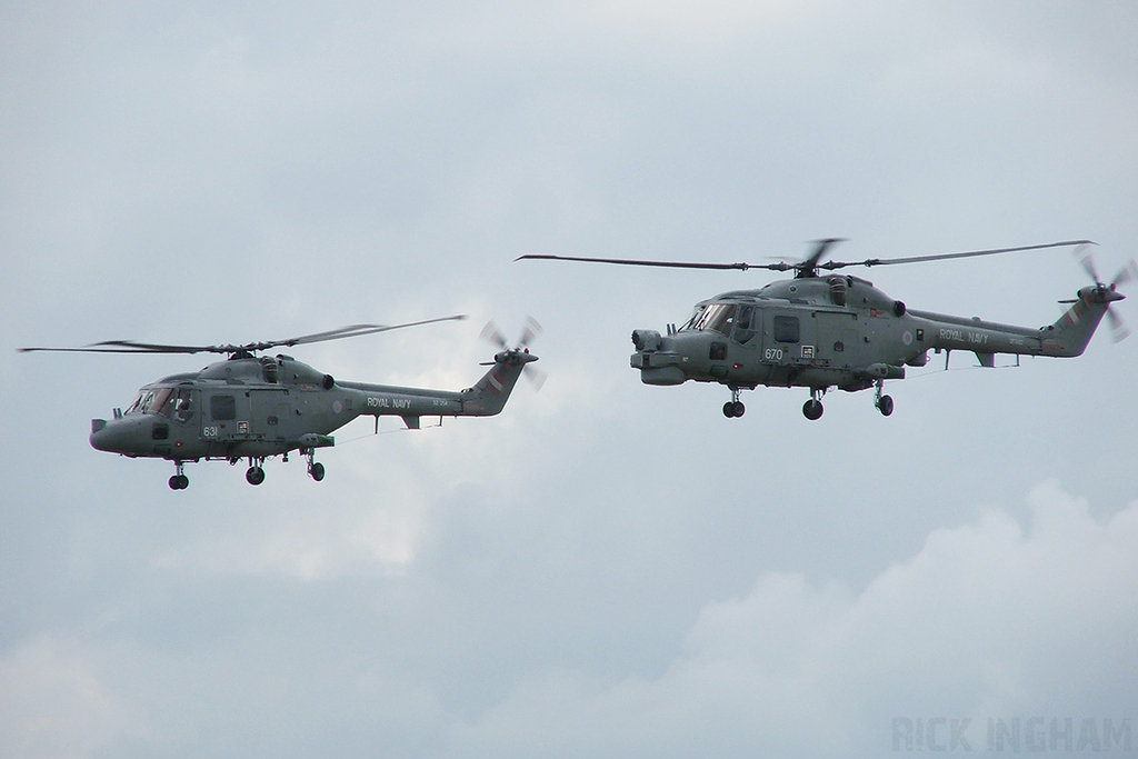 Westland Lynx HAS3 -  XZ254/631 + Westland Lynx HMA8 - ZF562/670 - Royal Navy