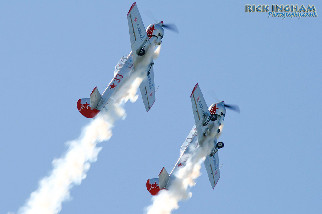 Yakovlev Yak-50 - 33 Red (G-YAKZ) - Yakovlev Yak-52 - 66 Red (G-YAKN) - Yakovlevs Display Team