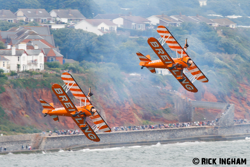 Boeing Stearman - N707TJ + N74189 - Breitling Wingwalkers