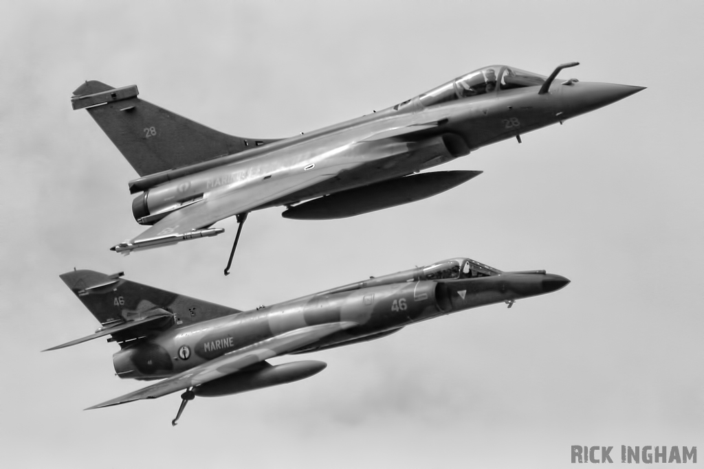 Dassault Rafale M - 28 + Dassault Super Etendard - 46 - French Navy