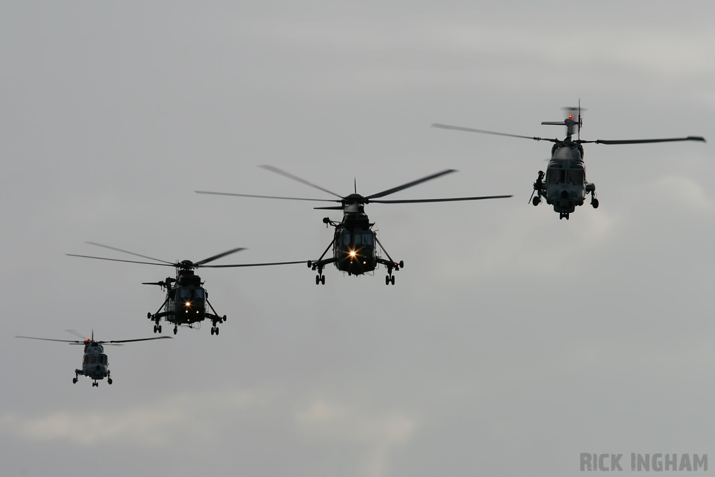 Westland Lynx HMA8 - ZD262/301 + ZF563/303 and Westland Sea King HC4 - ZD479/WQ + ZD625/P - Royal Navy