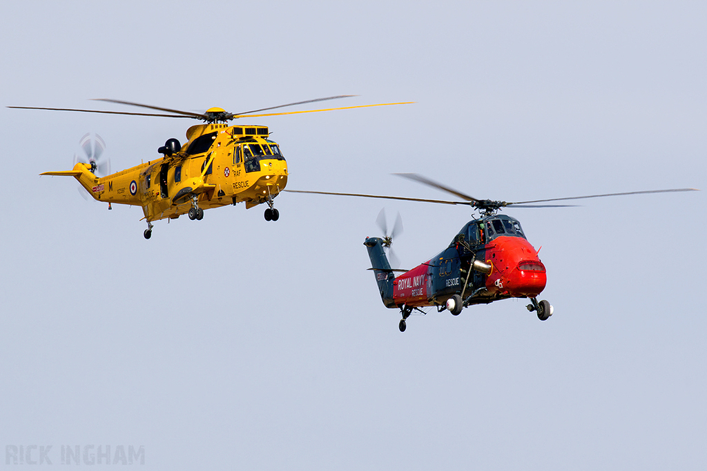 Westland Sea King HAR3 - XZ597/G-SKNG - RAF + Westland Wessex HU5 - XT761/G-WSEX - Royal Navy