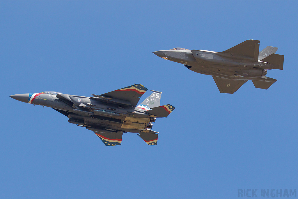 McDonnell Douglas F-15E Strike Eagle - 92-0364 + Lockheed Martin F-35A Lightning II - 19-5475 - USAF