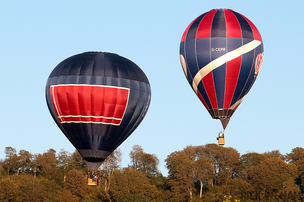 Lindstrand LBL77A Balloon - G-CDYL + Cameron TR65 Balloon - G-CKPR