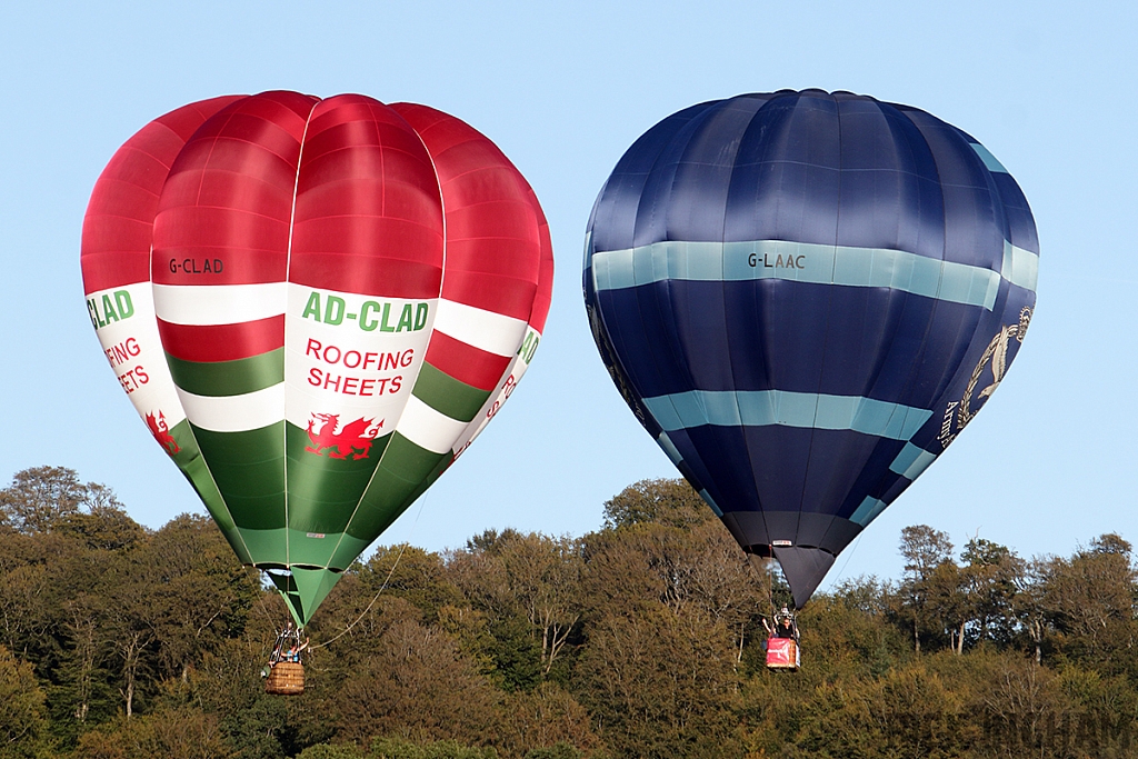 Cameron V90 Balloon - G-CLAD + Cameron C90 Balloon - G-LAAC