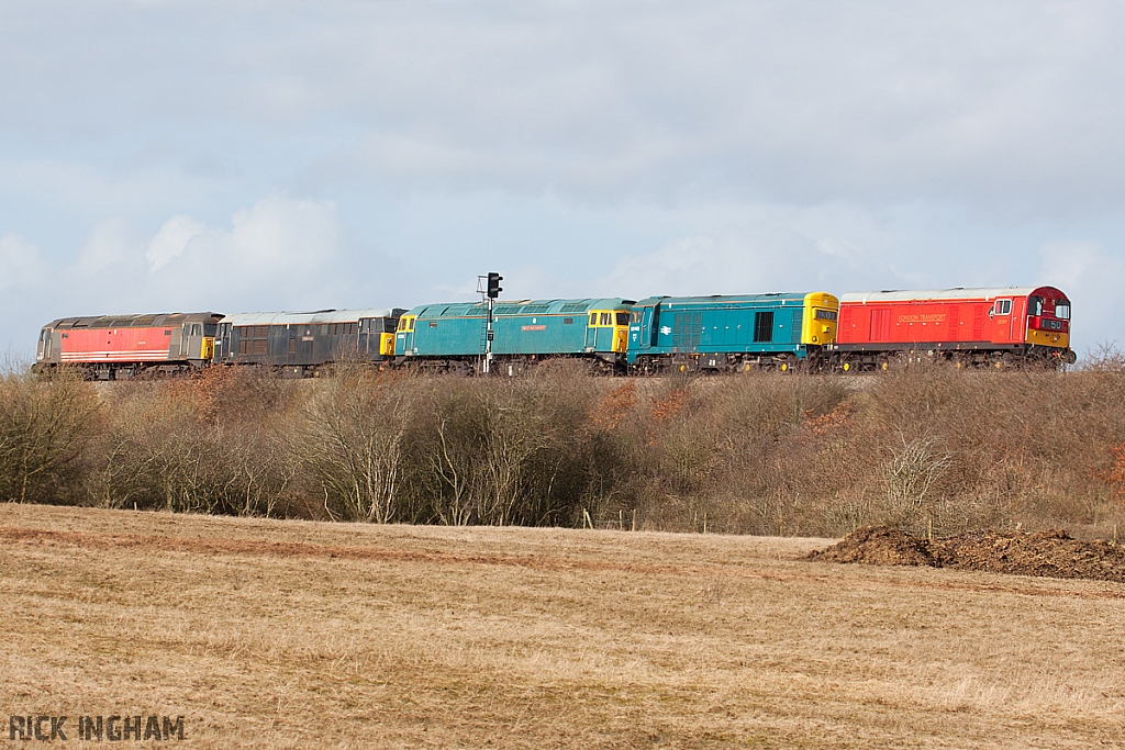 Class 20 - 20189 + 20142 - GBRf + Class 47 - 47375 + Class 31 - 31459 + Class 47 - 47769 - DCR