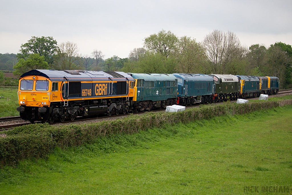 Class 66 - 66748 + Class 31 - 31162 +  Class 46 - 46045 + Class 40 - 40013 + Class 50 - 50035 + Class 20 - 20142 + Class 20 - 20205 - GBRf