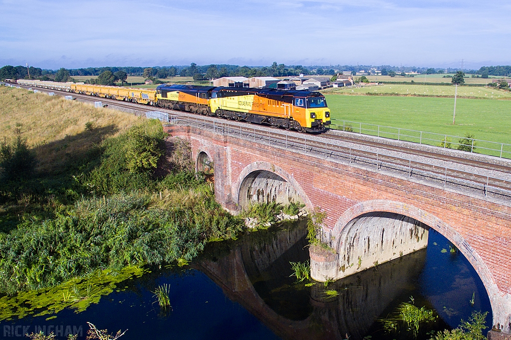 Class 70 - 70804 + Class 66 - 66849 - Colas Rail