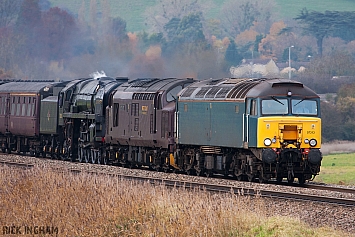 Class 57 - 57313 - Class 37 - 37516 - BR Standard Class 7 - 70013 'Oliver Cromwell' - WCRC